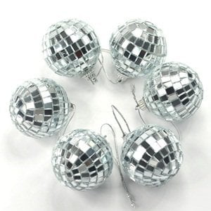 12 pcs 1.6 Inch Christmas Ball Mirror Party Disco Ball Xmas Tree Ornament Decoration with Cosmos Fastening Strap 12 pcs 1.6 Inch Christmas Ball Mirror Party Disco Ball Xmas Tree Ornament Decoration with Cosmos Fastening Strap